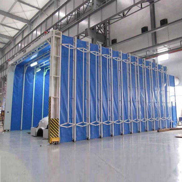 伸縮移動噴漆房